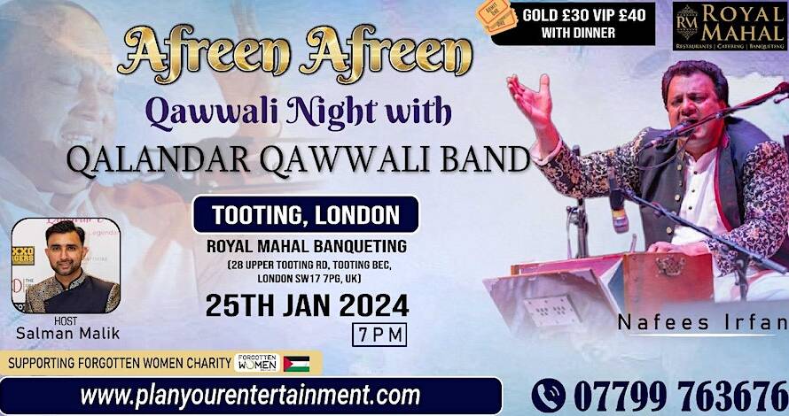 Afreen Afreen Qawwali Night with Qalandar Band Tooting London