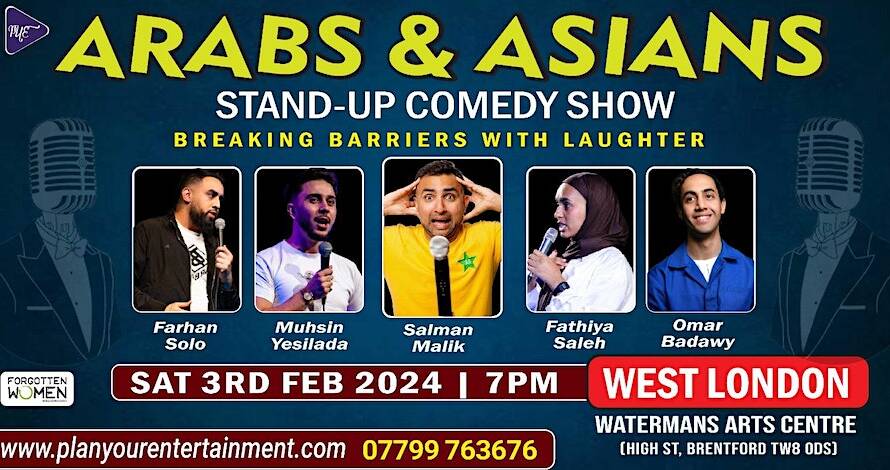 Arabs & Asians Comedy Night London 3rd Feb
