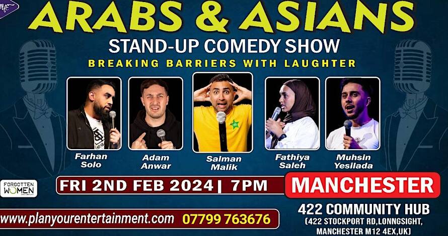 Arabs & Asians Comedy Night Manchester 2nd Feb